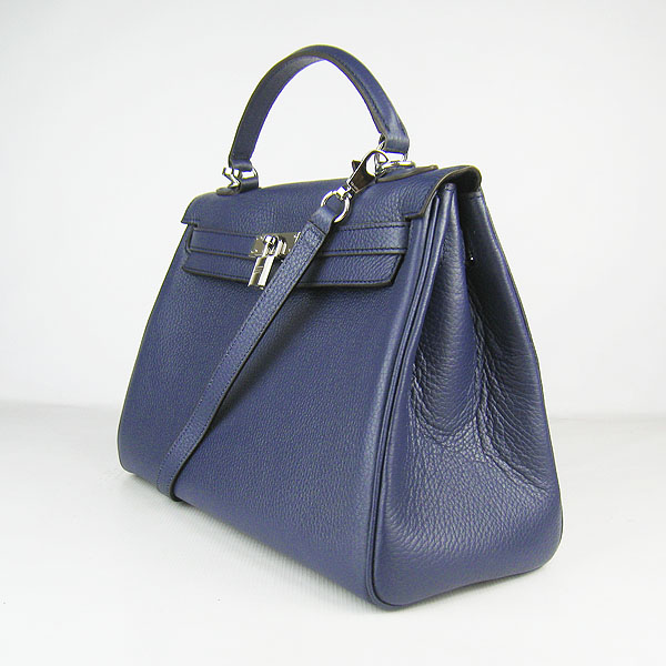 7A Replica Hermes Kelly 32cm Togo Leather Bag Dark Blue 6108 - Click Image to Close